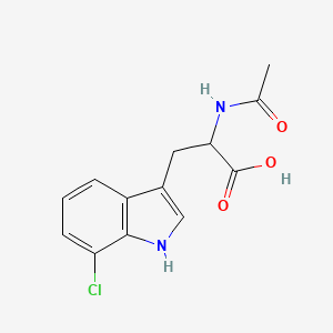 Chemical structure of 2-Acetamido-3-(7-chloro-1H-indol-3-yl)propanoic acid