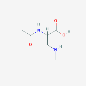 Chemical structure of 2-Acetamido-3-(methylamino)propanoic acid