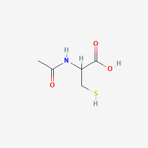 Chemical structure of N-Acetyl-DL-cysteine