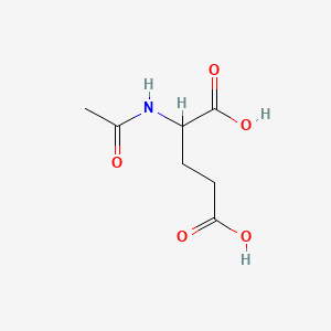 Chemical structure of N-acetylglutamic acid