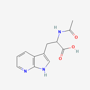 Chemical structure of 2-Acetyl-3-(1H-pyrrolo[2,3-b]pyridin-3-yl) -DL-alanine