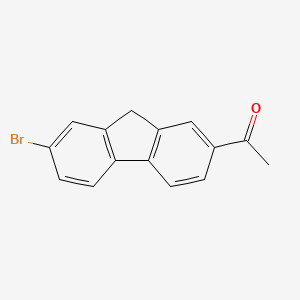 Chemical structure of 2-Acetyl-7-bromofluorene