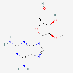 Chemical structure of 2-Amino-2'-O-methyladenosine
