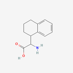 Chemical structure of 2-Amino-2-(1,2,3,4-tetrahydronaphthalen-1-yl)acetic acid