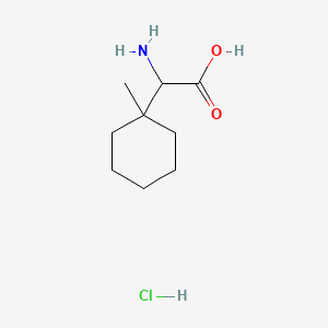 Chemical structure of 2-Amino-2-(1-methylcyclohexyl)acetic acid hydrochloride
