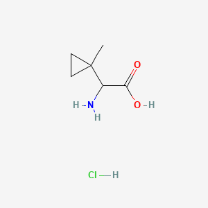 Chemical structure of 2-(1-Methylcyclopropyl)glycine hydrochloride, (+-)-