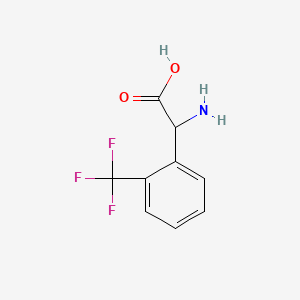 Chemical structure of 2-(Trifluoromethyl)-DL-phenylglycine