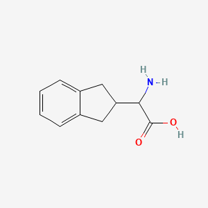 Chemical structure of 2-(Indanyl)glycine