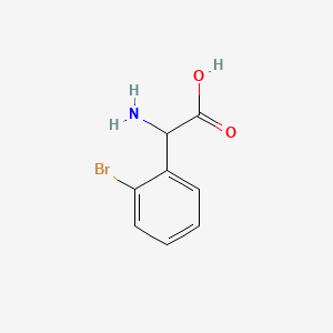 Chemical structure of 2-Amino-2-(2-bromophenyl)acetic acid