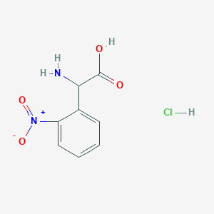 Chemical structure of 2-Amino-2-(2-nitrophenyl)acetic acid hydrochloride