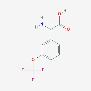 Chemical structure of 3-(Trifluoromethoxy)-DL-phenylglycine