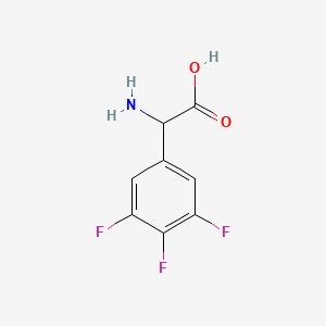 Chemical structure of 2-Amino-2-(3,4,5-trifluorophenyl)acetic acid