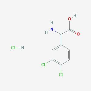 Chemical structure of 2-Amino-2-(3,4-dichlorophenyl)acetic acid hydrochloride