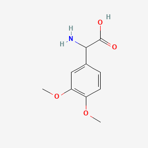 Chemical structure of 2-Amino-2-(3,4-dimethoxyphenyl)acetic acid