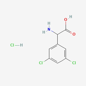 Chemical structure of 2-Amino-2-(3,5-dichlorophenyl)acetic acid hydrochloride