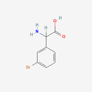 Chemical structure of 2-Amino-2-(3-bromophenyl)acetic acid