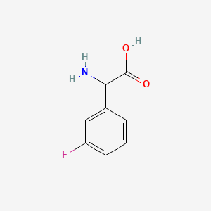 Chemical structure of 2-Amino-2-(3-fluorophenyl)acetic acid