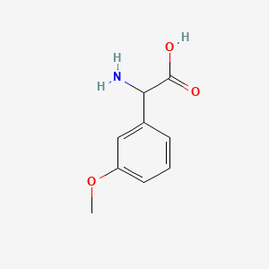 Chemical structure of 2-Amino-2-(3-methoxyphenyl)acetic acid