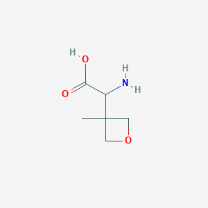 Chemical structure of 2-Amino-2-(3-methyloxetan-3-yl)acetic acid
