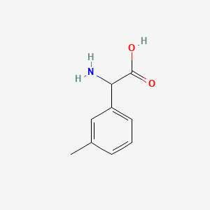 Chemical structure of 2-Amino-2-(3-methylphenyl)acetic acid
