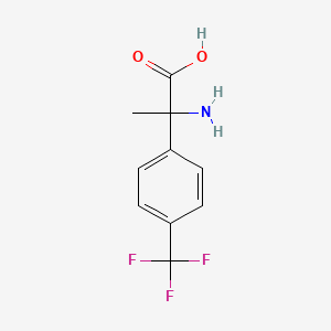Chemical structure of 2-Amino-2-(4-(trifluoromethyl)phenyl)propanoic acid