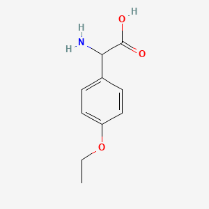 Chemical structure of 2-Amino-2-(4-ethoxyphenyl)acetic acid