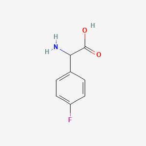 Chemical structure of (1)-4-Fluorophenylglycine