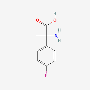 Chemical structure of 2-Amino-2-(4-fluoro-phenyl)-propionic acid