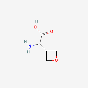 Chemical structure of 2-Amino-2-(oxetan-3-yl)acetic acid
