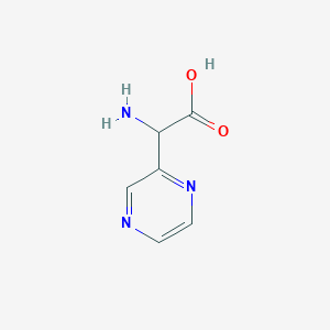 Chemical structure of Amino(pyrazin-2-yl)acetic acid