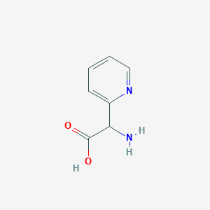Chemical structure of 2-amino-2-(pyridin-2-yl)acetic acid