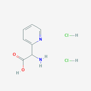 Chemical structure of 2-Amino-2-(2-pyridyl)acetic Acid Dihydrochloride