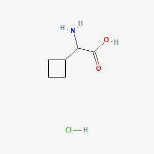 Chemical structure of 2-Amino-2-cyclobutylacetic acid hydrochloride