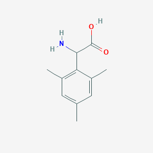 Chemical structure of Amino(mesityl)acetic acid