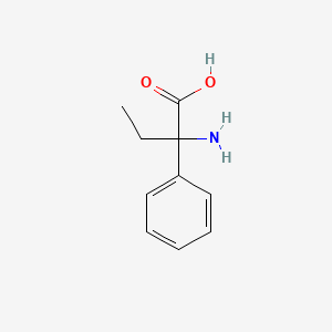 Chemical structure of 2-Amino-2-phenylbutyric acid