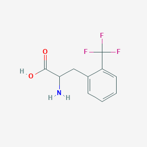 Chemical structure of 2-Amino-3-(2-(trifluoromethyl)phenyl)propanoic acid