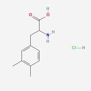 Chemical structure of 2-Amino-3-(3,4-dimethylphenyl)propanoic acid hydrochloride