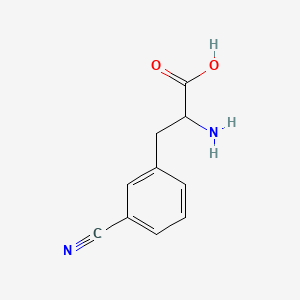 Chemical structure of 2-Amino-3-(3-cyanophenyl)propanoic acid
