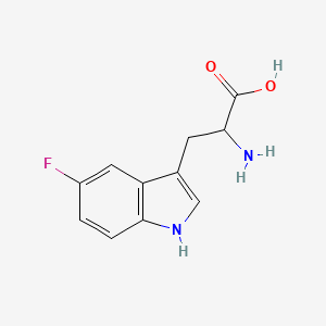 Chemical structure of 5-Fluorotryptophan, DL-