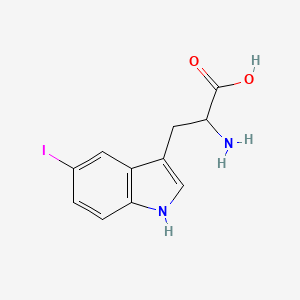 Chemical structure of 2-Amino-3-(5-iodo-1H-indol-3-yl)propanoic acid