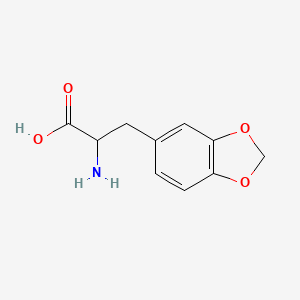 Chemical structure of 2-Amino-3-(1,3-dioxaindan-5-yl)propanoic acid