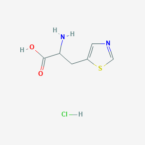 Chemical structure of 2-Amino-3-(thiazol-5-yl)propanoic acid hydrochloride