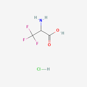 Chemical structure of 2-Amino-3,3,3-trifluoropropanoic acid hydrochloride