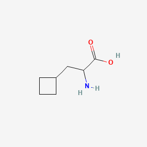 Chemical structure of 2-Amino-3-cyclobutylpropanoic acid