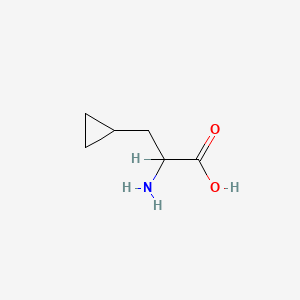 Chemical structure of 2-Amino-3-cyclopropylpropanoic acid