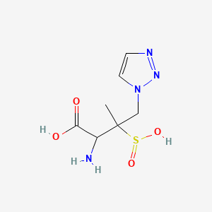 Chemical structure of 2-Amino-3-methyl-3-sulfino-4-(1H-1,2,3-triazol-1-yl)butanoic acid