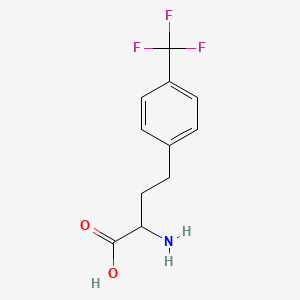 Chemical structure of 2-Amino-4-[4-(trifluoromethyl)phenyl]butanoic acid