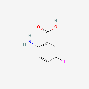 Chemical structure of 2-Amino-5-iodobenzoic acid