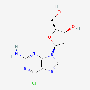 Chemical structure of 2-Amino-6-chloropurine-9-beta-D-(2'-deoxy)riboside