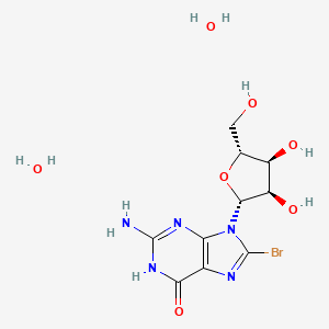 Chemical structure of 8-Bromoguanosine hydrate